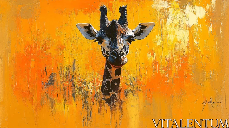 Wildlife-Inspired Abstract Giraffe Art AI Image