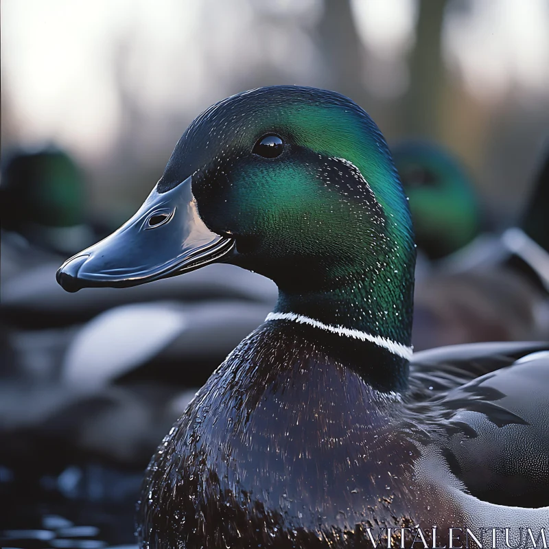 Detailed Duck Close-Up AI Image