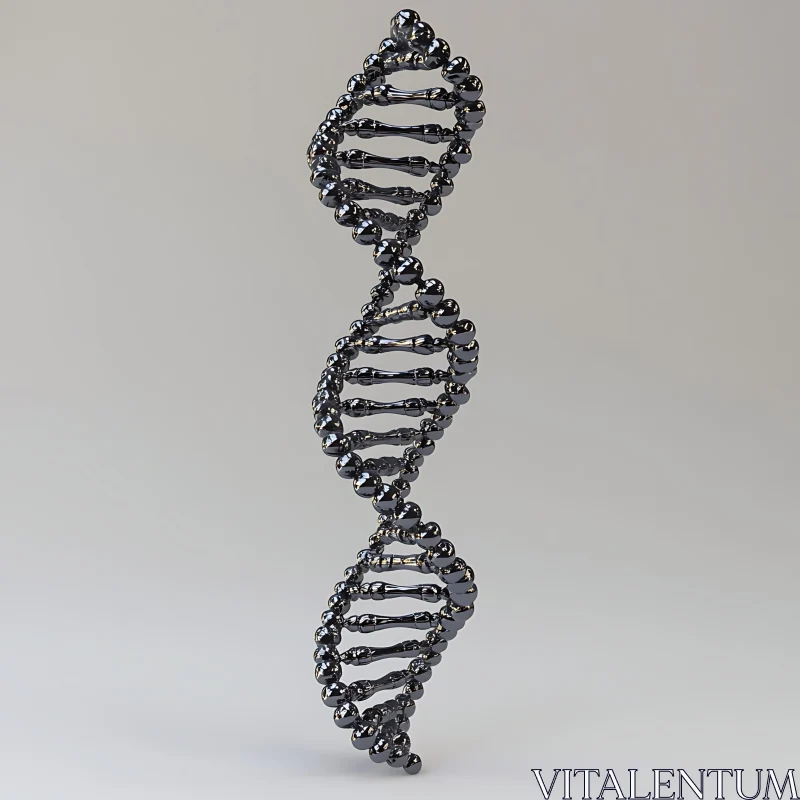 Metallic DNA Strand: Structure and Design AI Image