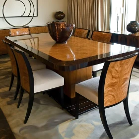 Sophisticated Dining Space with Polished Table