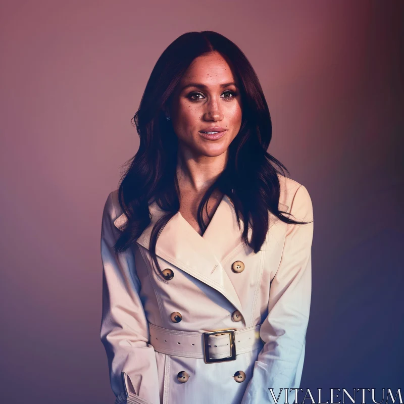 AI ART Meghan Markle's Poised Fashion Portrait