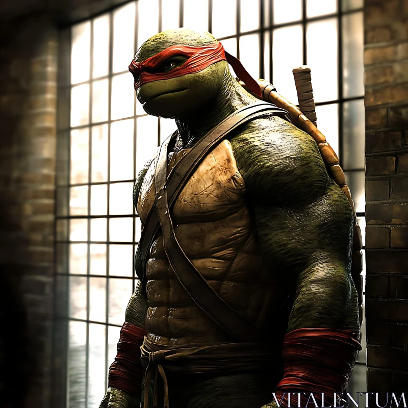 AI ART Teenage Mutant Ninja Turtle: Raphael Close-up