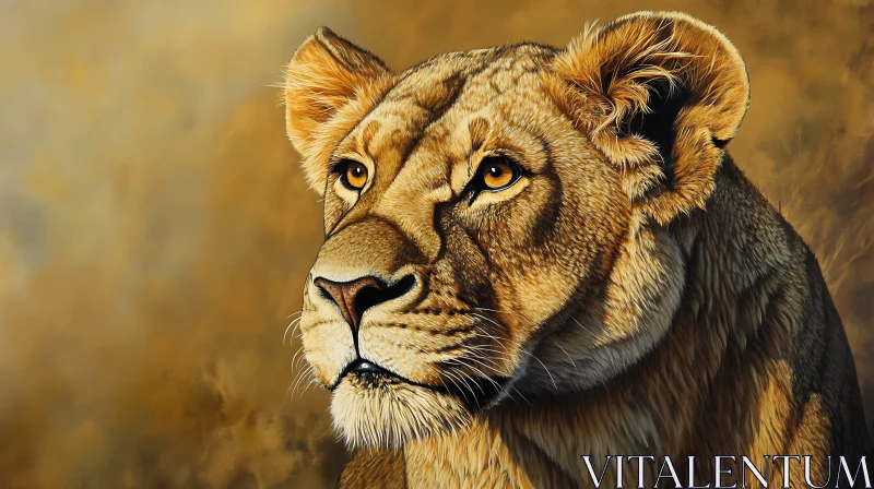 AI ART Regal Lioness