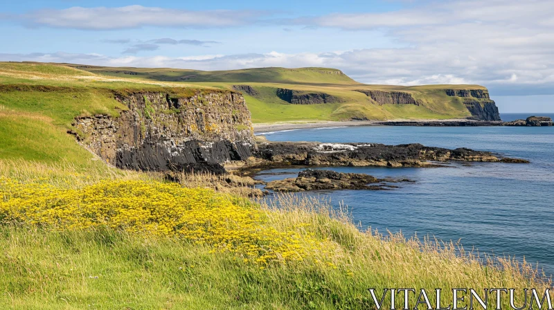 AI ART Scenic Coastal Cliffs and Ocean View