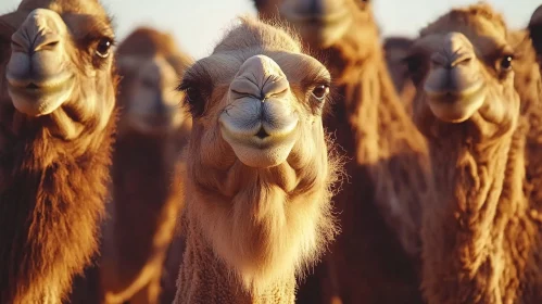 Majestic Camels: A Close-Up View