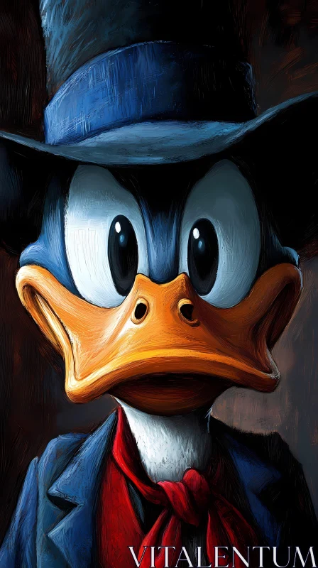 Artistic Duck Character Painting AI Image