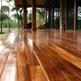 Polished Wood Deck Outdoors