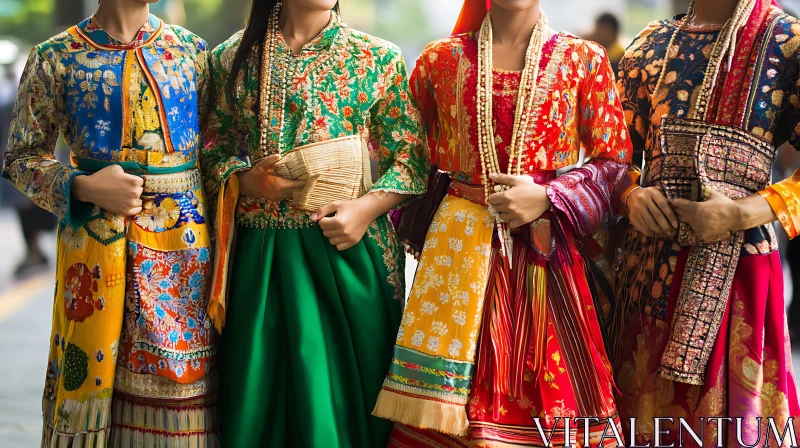 Colorful Traditional Dress AI Image