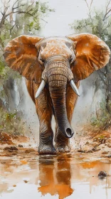 Graceful Elephant in Wild Habitat