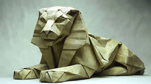 Paper Folded Lion