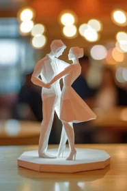 Paper Couple Dancing Sculpture