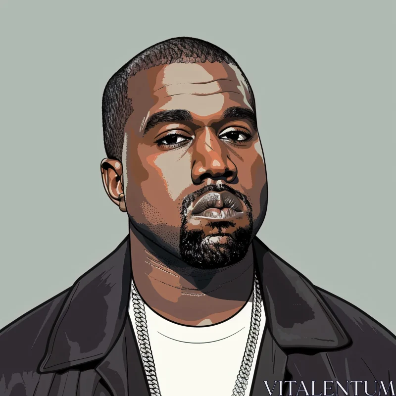 Kanye West Artistic Illustration AI Image