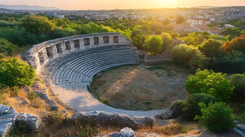 Sunrise Over Ancient Ruins