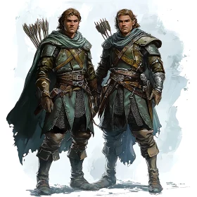 Twin Elven Warriors in Armor