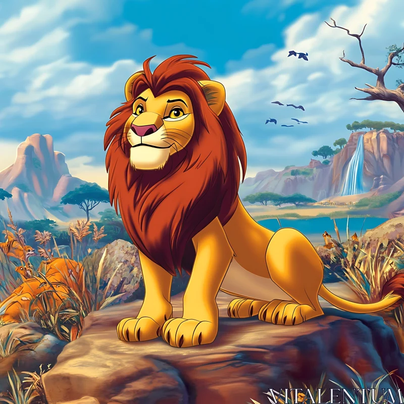 AI ART Lion King of the Hill