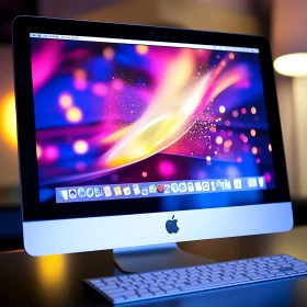 Vivid and Colorful Apple Desktop Setup