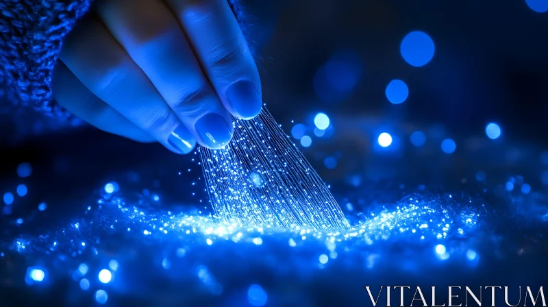 Blue Fiber Optic Touch AI Image