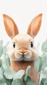 Charming Rabbit with Big Eyes