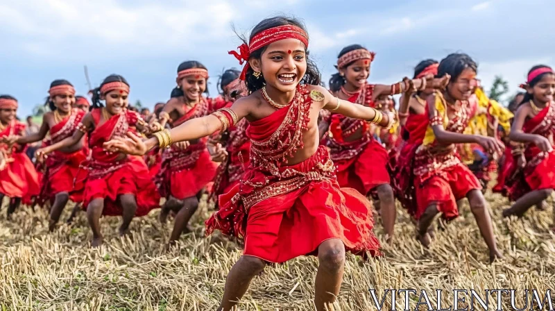 AI ART Celebration of Culture: Children Dancing