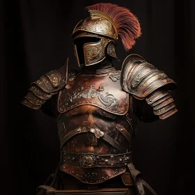 Intricate Medieval Armor on Dark Background