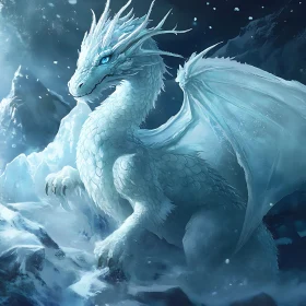 Winter Dragon on Mountain Top