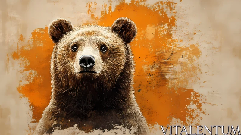 AI ART Expressive Bear Painting