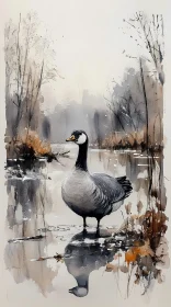 Goose by the Water's Edge
