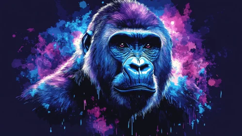 Colorful Gorilla Expressionism