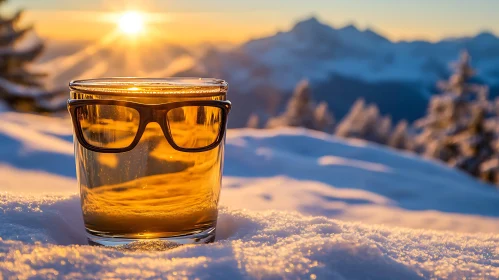 Golden Hour: A Glassy Spectacle in Snow