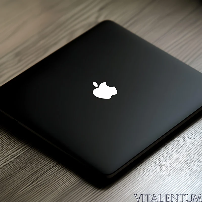 Matte Black Apple Laptop AI Image