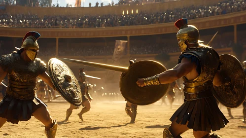 Ancient Warriors in Arena Battle