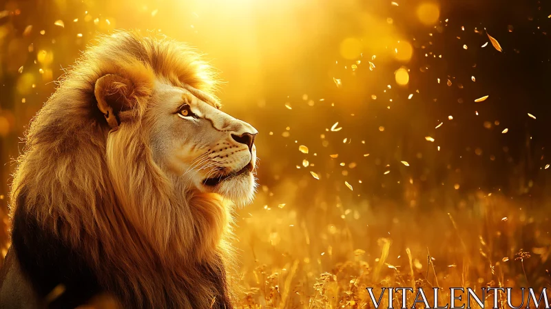 AI ART Lion in Sunlight