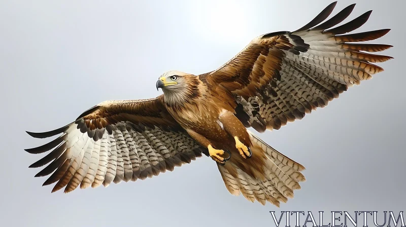 Soaring Eagle with Impressive Wingspan AI Image