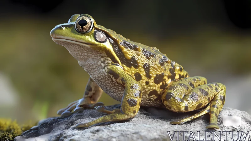 Frog Portrait in Nature AI Image