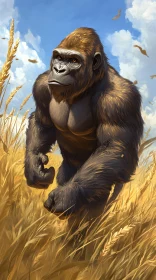 Gorilla in Wheat