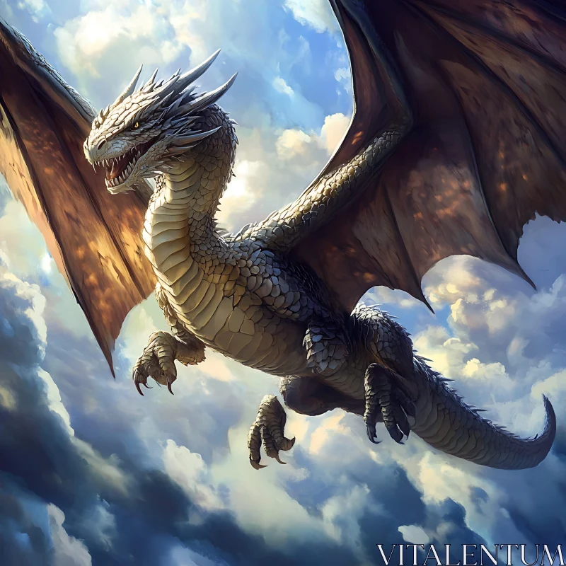 AI ART Majestic Dragon in Flight