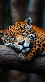 Leopard Sleeping in Natural Habitat