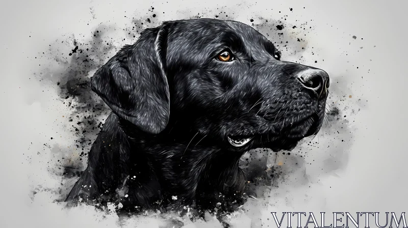 Black Labrador Art AI Image