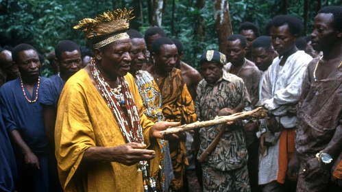 Traditional African Ceremony with Tribal Leader