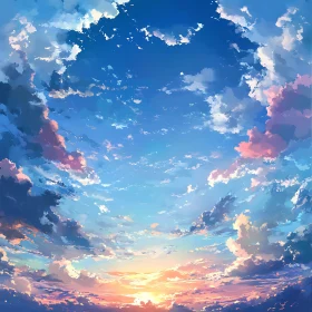 Colorful Sky at Sunset or Sunrise