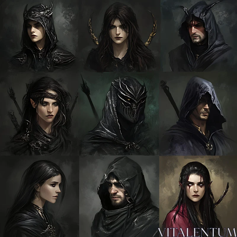 AI ART Collage of Dark Fantasy Characters