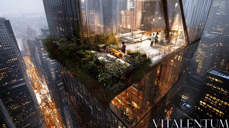 Sky Garden on High-Rise Building AI Image