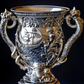 Antique Engraved Silver Cup