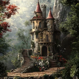 Fairytale Castle Surrounded by Nature