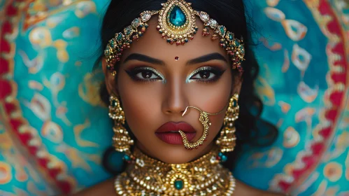 Woman in Traditional Indian Jewelry