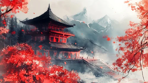 Asian Temple Landscape
