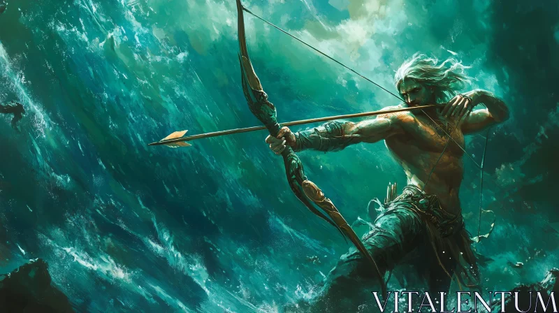 AI ART Sea Archer Illustration