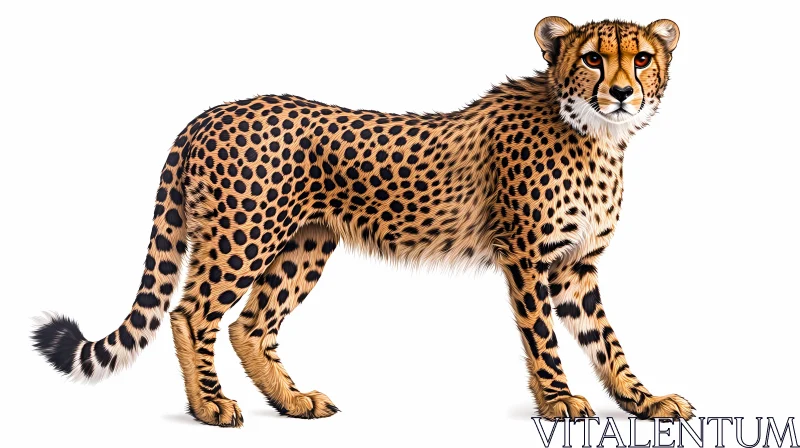 Cheetah Portrait with Spots AI Image