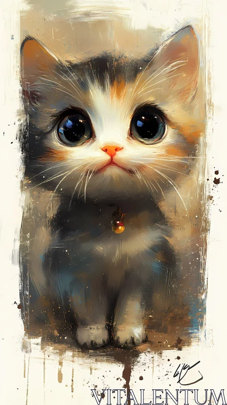 Cute Kitten Artwork AI Image