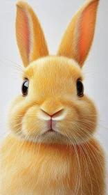 Adorable Orange Bunny Face Close-Up